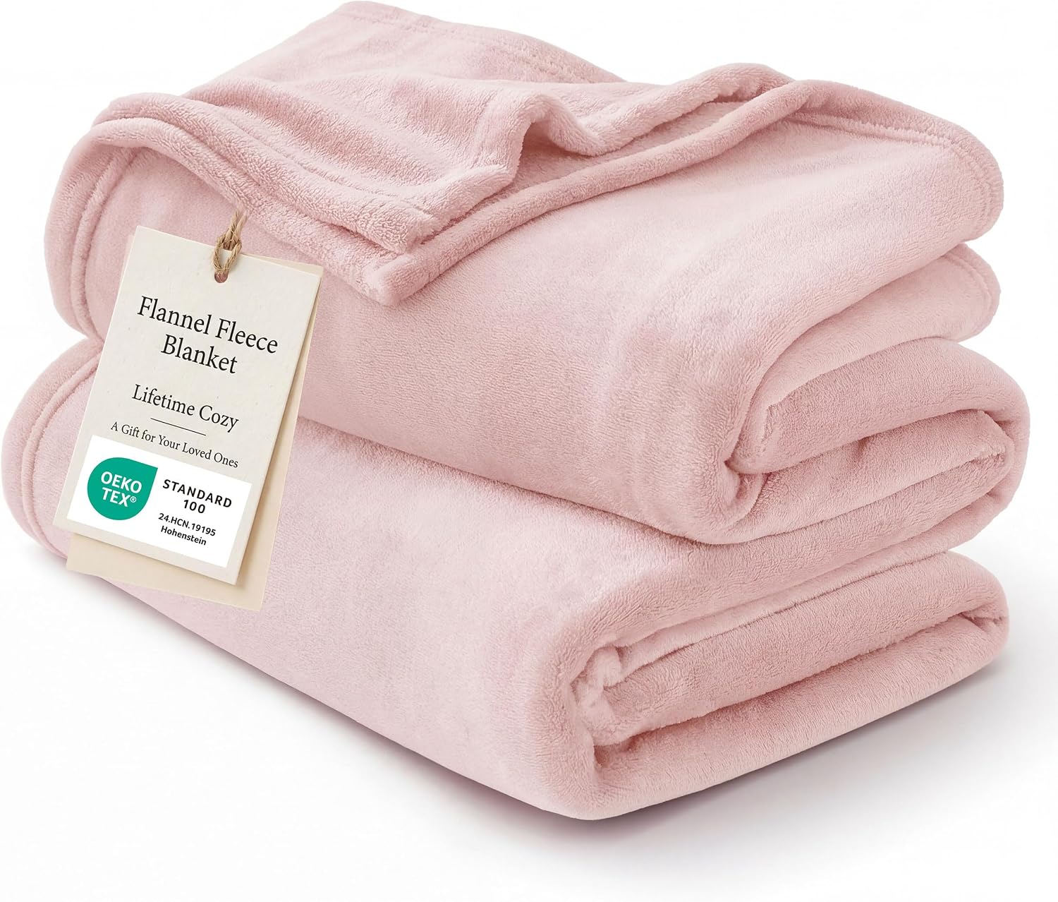 Bedsure GentleSoft pink fleece throw blanket for a couch