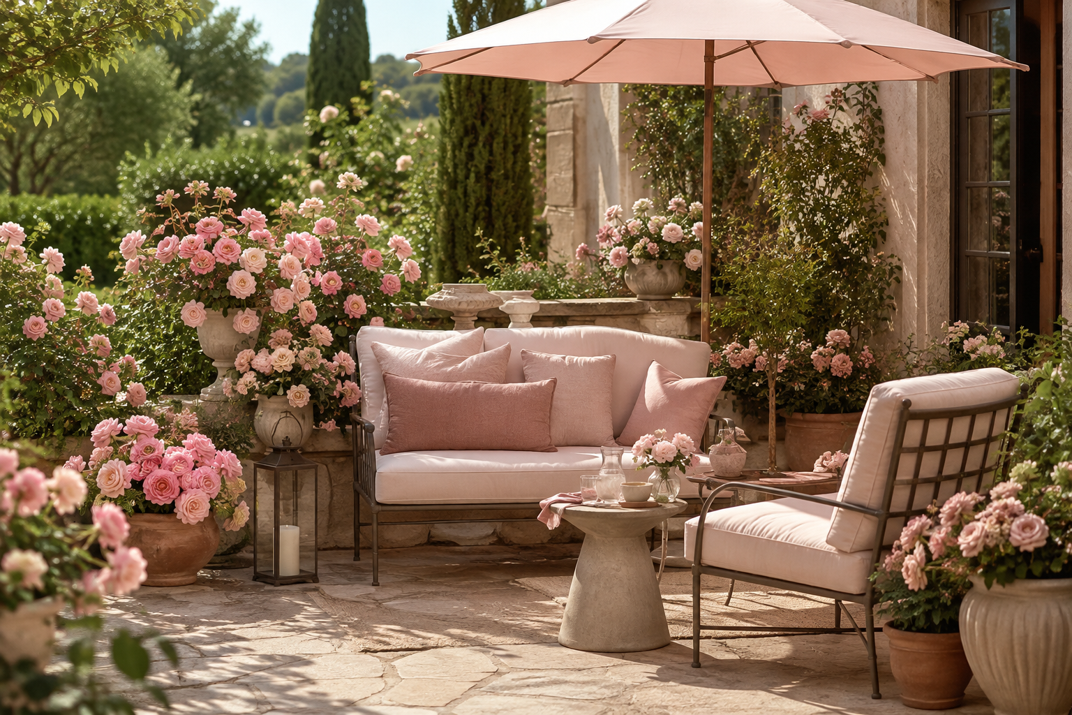 Pink Garden styled with sophisticated pink details