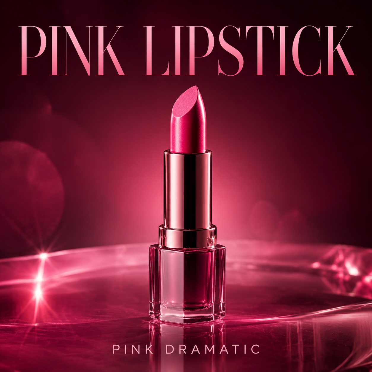 Pink Lipstick song cover featuring a vivid pink lipstick