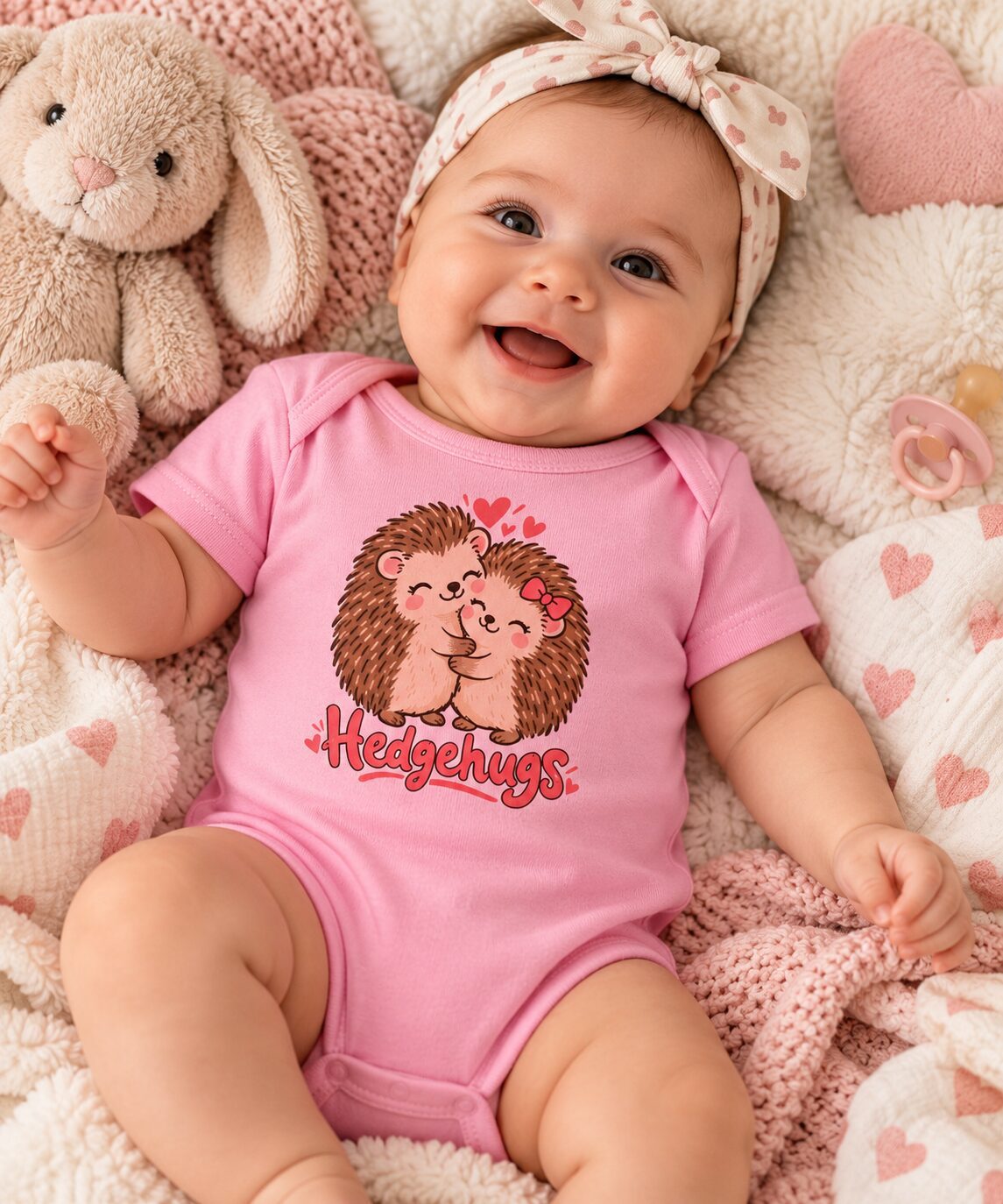 Personalized gifts - Pink Dramatic personalized gifts for you Cute Hedgehog Hugs Baby Bodysuit- pinkdramatic.com-pink dramatic-pink dramatic personalized gifts