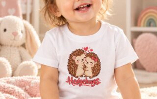 Hedgehog Wikdrose and Dudu baby tshirt- pinkdramatic.com-pink dramatic-pink dramatic personalized giftspersonalized baby shirt