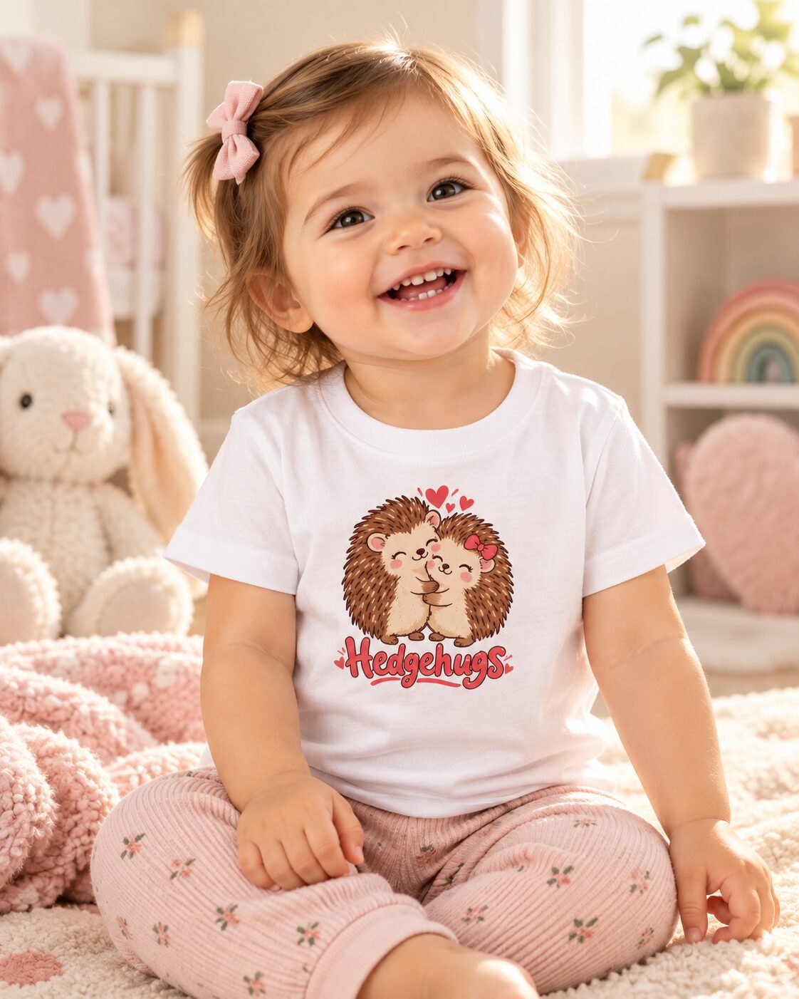 Hedgehog Wikdrose and Dudu baby tshirt- pinkdramatic.com-pink dramatic-pink dramatic personalized giftspersonalized baby shirt
