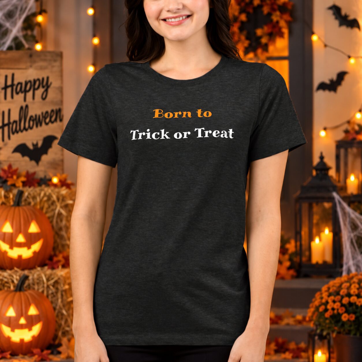 Personalized gifts - Pink Dramatic personalized gifts for you trick or treat woman black tri blend shirt- pink dramatic-pinkdramatic.com-pink dramatic personalized gifts