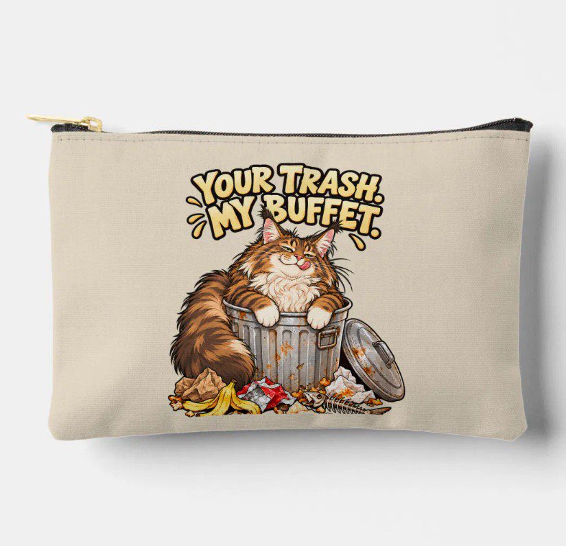 Bags & Accessories - Pink Dramatic personalized gifts for you Funny Maine Coon Cat Accessory Pouch-cat lovers-Maine Coon-Pink Pouch-pink gifts - Pink bags