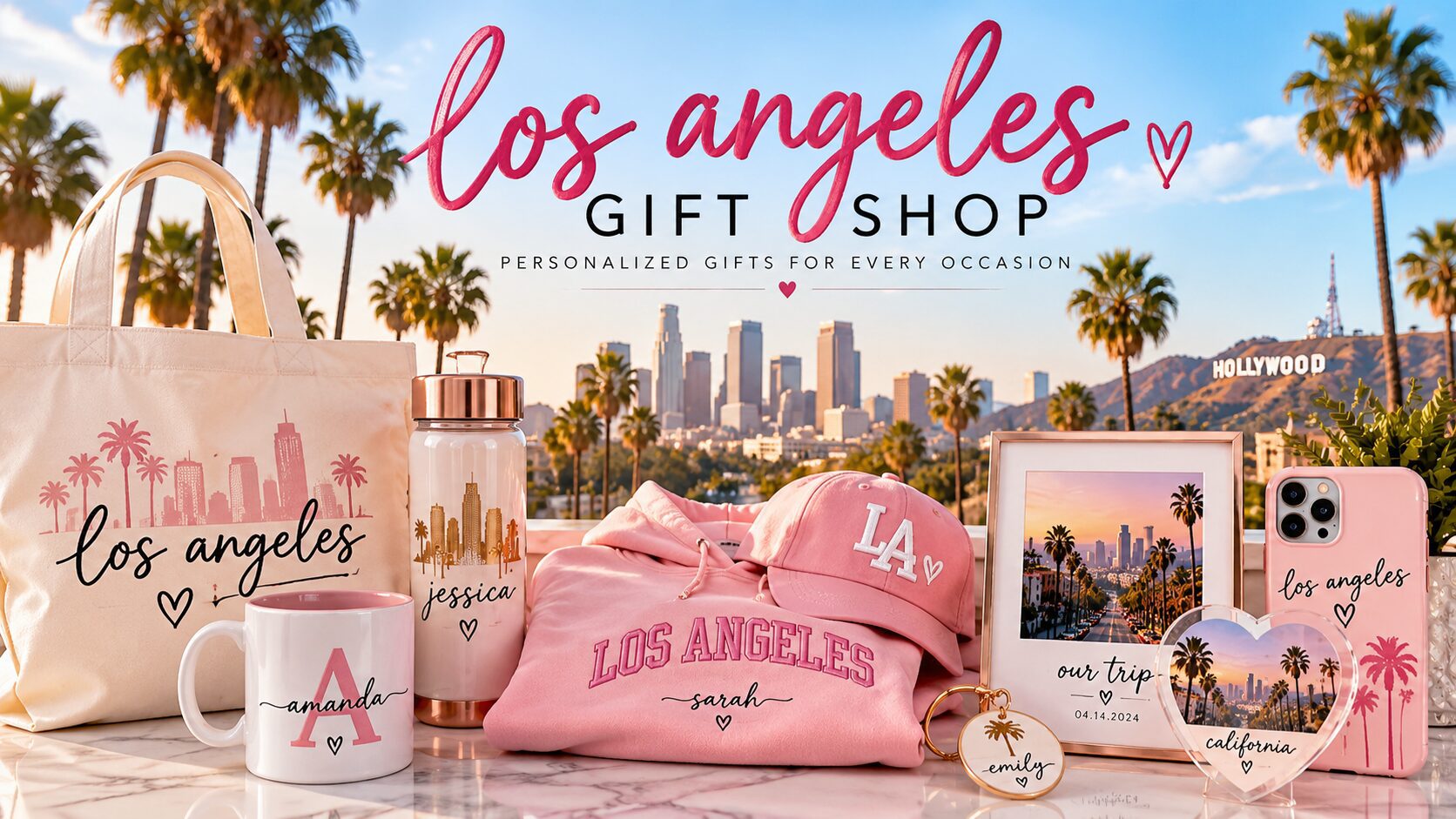 Los Angeles personalized gift shop Los Angeles personalized gift shop - pink dramatic Los Angeles-pink dramatic personalized gifts