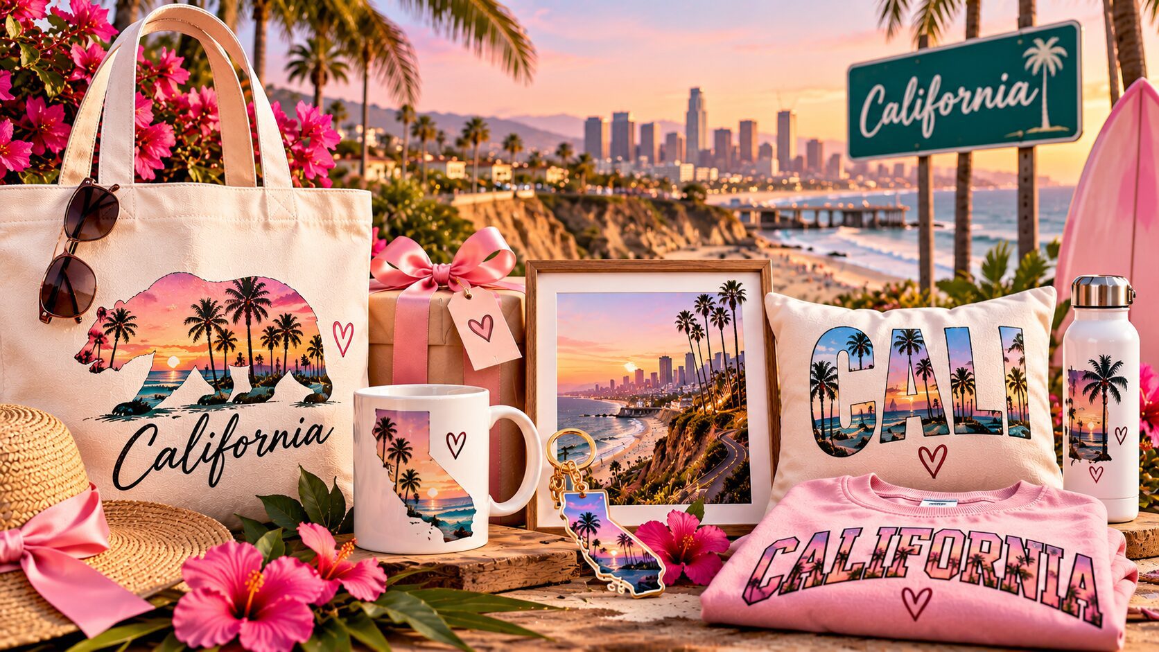 Personalized gifts California Personalized gifts California with unique custom gift ideas for her, him, friends, mothers and grandparents, inspired by the California coast.-pink dramatic personalized gifts