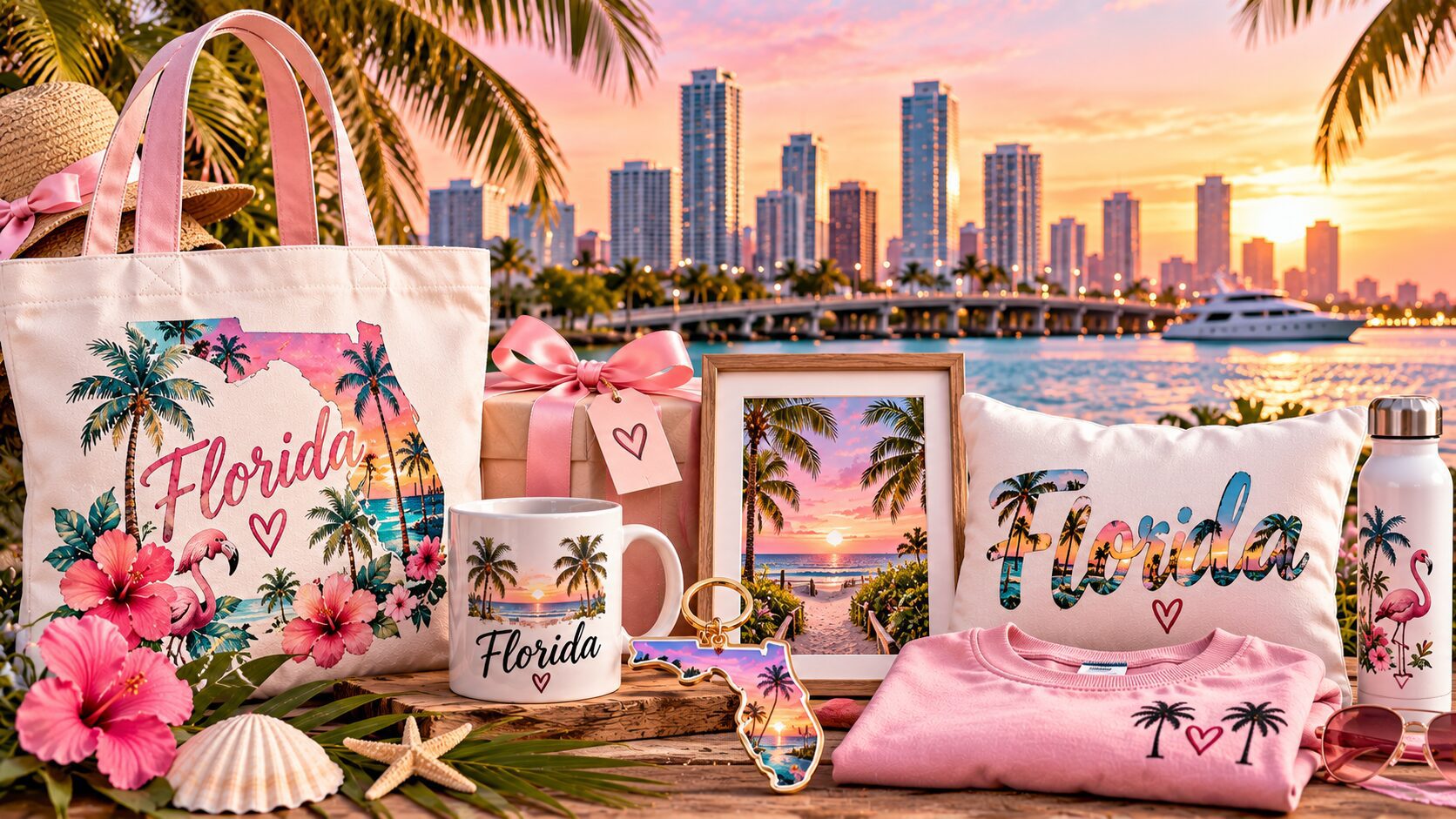Personalized gifts Florida ersonalized gifts Florida featuring unique personalized gifts Florida, custom gifts for friends, her, him, mothers, grandparents and special occasions.- pink dramatic Florida gifts-pink dramatic personalized gifts