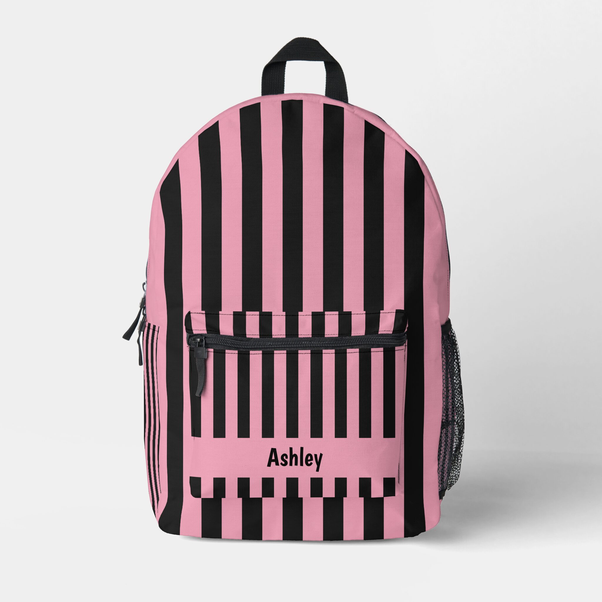 kawaii striped backpack-personalized backpacks for girl-pink backpacks for girl-kawaii backpack-pink dramatic backpack