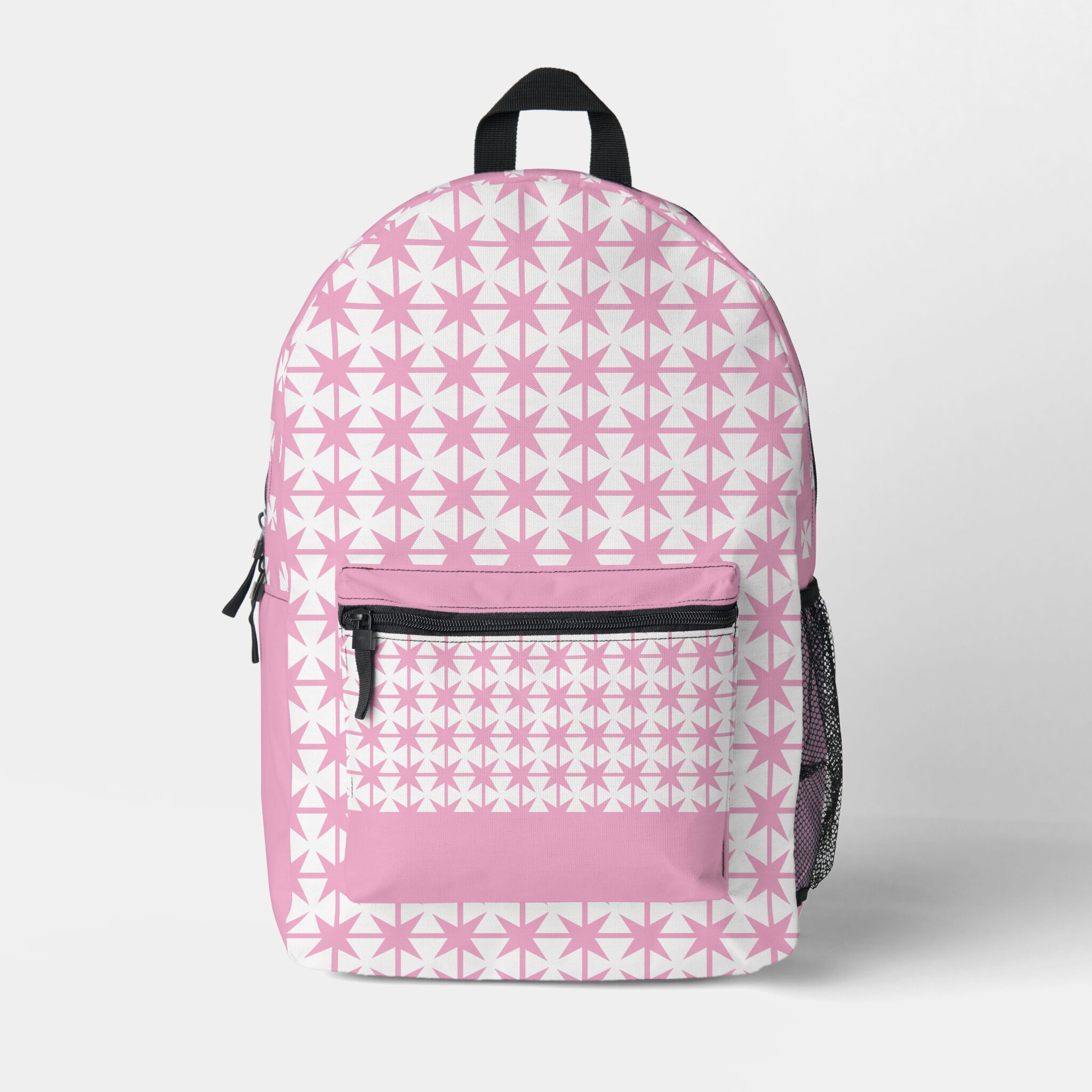 Bags & Accessories - Pink Dramatic personalized gifts for you Light pink Geometric Star Pattern Backpack-pink gifts-pink toddler backpacks-light pink schoolbag- school backpacks- Pink bags
