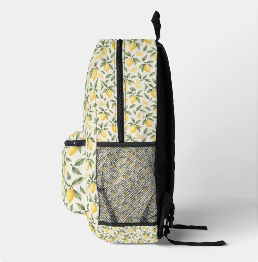 school watercolor lemon backpack-pink dramatic backpacks